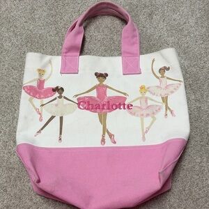 Pottery Barn Kids Pink and White Dancer Tote